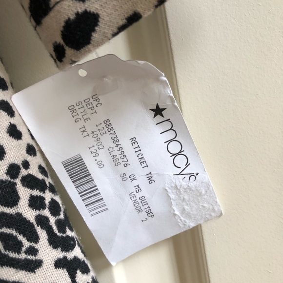 Calvin Klein leopard print ponte knit jacket NWT - Picture 6 of 9